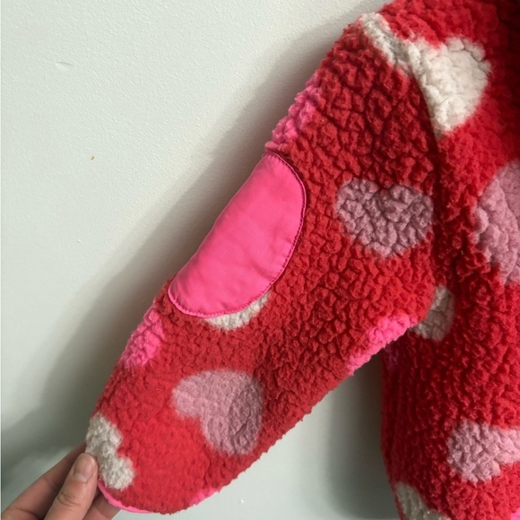 Old navy Red Heart Patterned Fleece Jacket 4 years - Picture 5 of 6